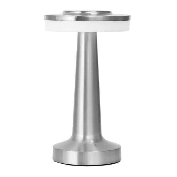 Lámpara de escritorio decorativa con 3 modos de iluminación, luz nocturna que cambia de color. Plata