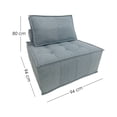 thumbnail image 2 of Ilios Innova | Sillón Individual Turin Gris, Tapizado de Lino y Espuma con Estructura Memory Foam, Diseño Moderno., 2 of 9