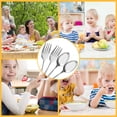 thumbnail image 3 of Tcwhniev Kids Silverware, 10 Pieces Toddler Utensils, Stainless Steel Kids Spoons and Forks, Childrens Cutlery Set for Home Preschools, 5 x Kid Spoons, 5 x Children Forks, 3 of 7