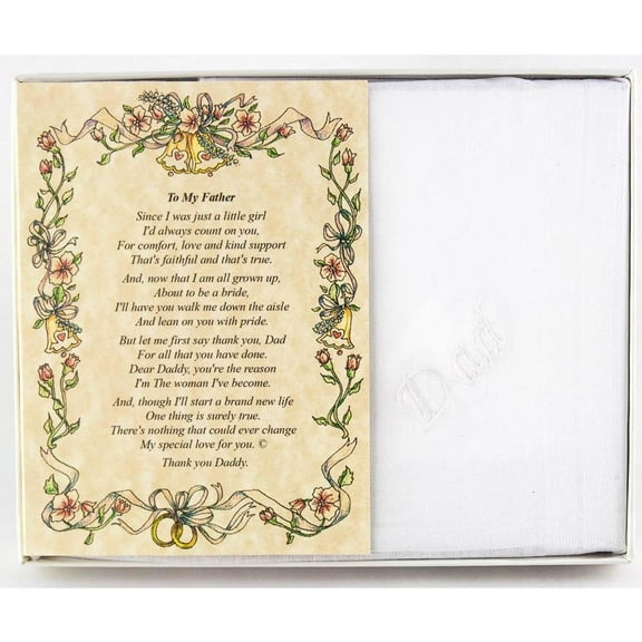 From the Bride to her Father Wedding Handkerchief