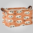 thumbnail image 2 of 2Pack Waterproof Foldable Storage Basket Medium, Metal Frame & Hollow Board Support, for Clothes and Toy Organization Adorable Skulls and Spider Webs, 2 of 8