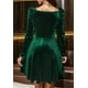 thumbnail image 5 of Vestido de terciopelo para mujer, elegante vestido de noche, vestido de cóctel de manga larga, vestido de invierno., 5 of 6