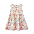 thumbnail image 2 of Girls Sleeveless Floral Sundress Kids Summer Casual A-Line Viscose Dress Multicolor,Size 8-9 T, 2 of 6