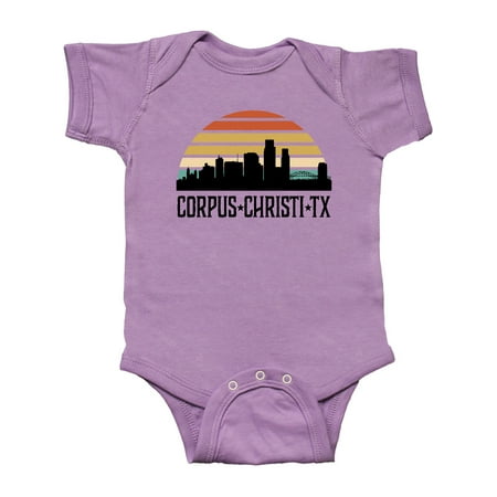 

Inktastic Corpus Christi Texas Skyline Retro Gift Baby Boy or Baby Girl Bodysuit