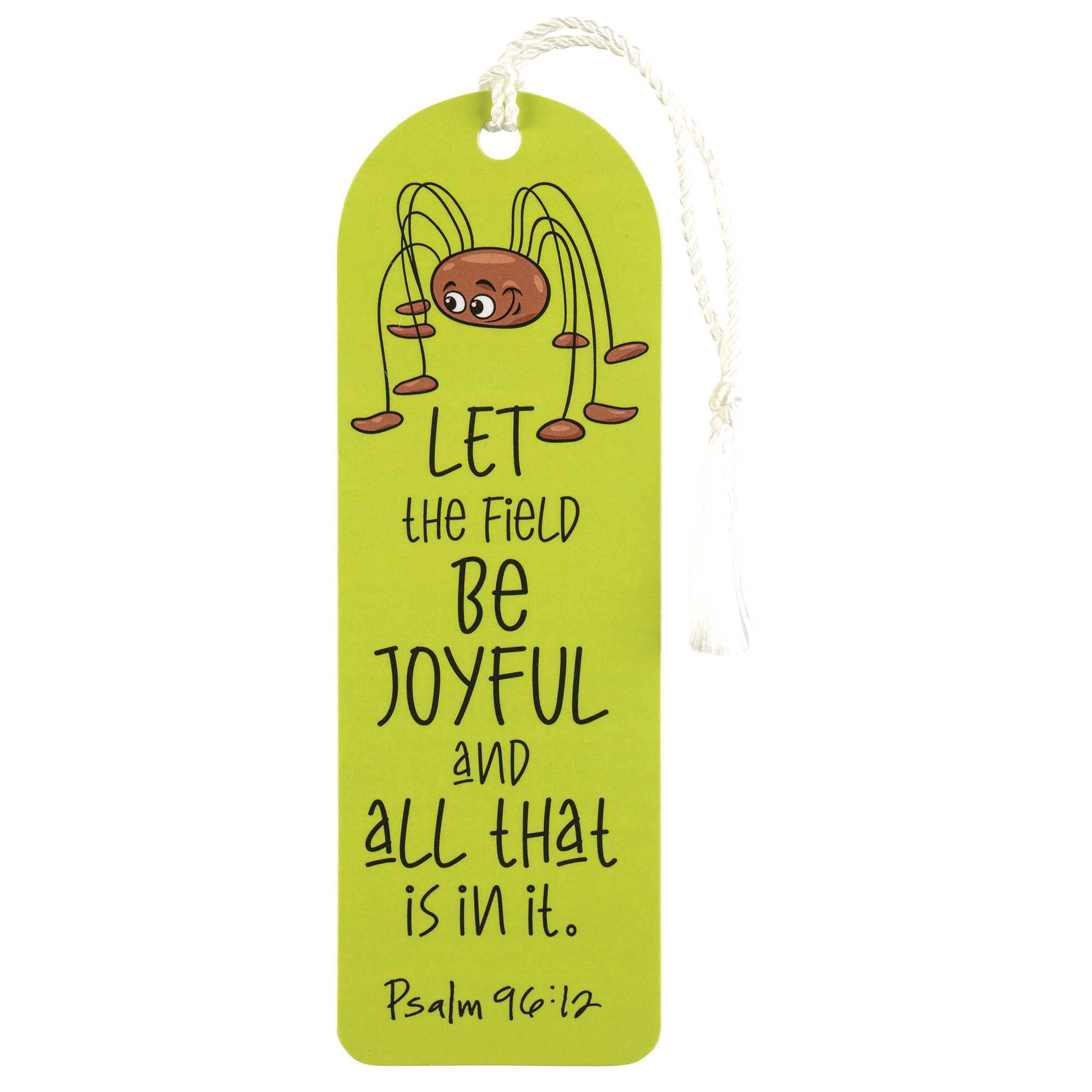 Dicksons Be Joyful Lime Green 6 x 2 Inch Cardstock Keepsake Tassels Bookmarks Pack of 12