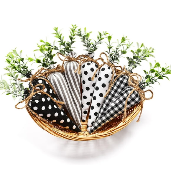 Juguete Skylety de tela con forma de zanahoria de Pascua, 8 piezas, para decoración