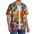 thumbnail image 2 of KLL Vibrant Picnic Food Spread Print Men's Shirt Short Sleeve Button Down Summer Cuba Beach Shirts- X-Large, 2 of 5
