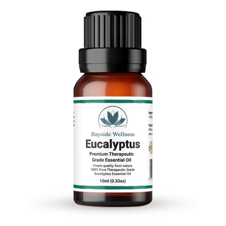 Bayside Wellness Premium Eucalyptus Essential Oil 10 ml - Therapeutic-Grade Multipurpose for Aromatherapy  Diffuser and More