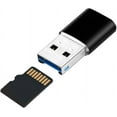 thumbnail image 3 of Adaptador de lector de tarjetas de memoria mini USB 3.0 de aluminio para tarjetas SD/TF, PC, portátil, color negro, 500310197, 3 of 7