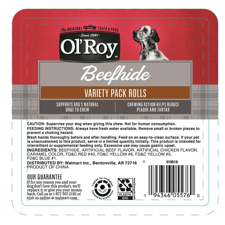 Ol' Roy Rawhide Rolls Variety Pack, 16 Count Dog Chews photo 6