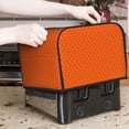thumbnail image 6 of KLL Orange Scales Print 4 Slice Toaster Dust Covers Kitchen Small Appliance Cover with 2 Pockets,Can hold Jam Spreader Knife & Toaster Tongs (12.4 x 10.6 x 8.2), 6 of 6