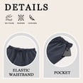 thumbnail image 5 of TEMOFON Pants for Women Summer Waisted Drawstring Straight Leg Capri Pants with Pockets Ankle Lounge Pants Darkblue L, 5 of 9