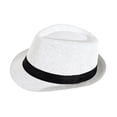 thumbnail image 1 of Sombrero Panamá para hombre y mujer, gorra de jazz informal para acampar, adultos, fiestas al aire libre, pesca, 1 of 8