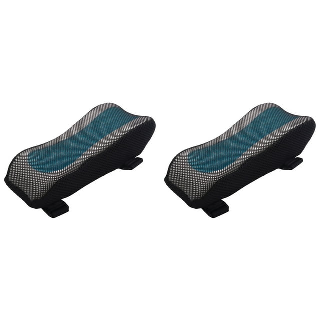 2X Memory Foam Cooling Gel Chair Armrest Pads Arm Rest Riser Pillow for Office Gaming Chairs Pressure Relief Pillow