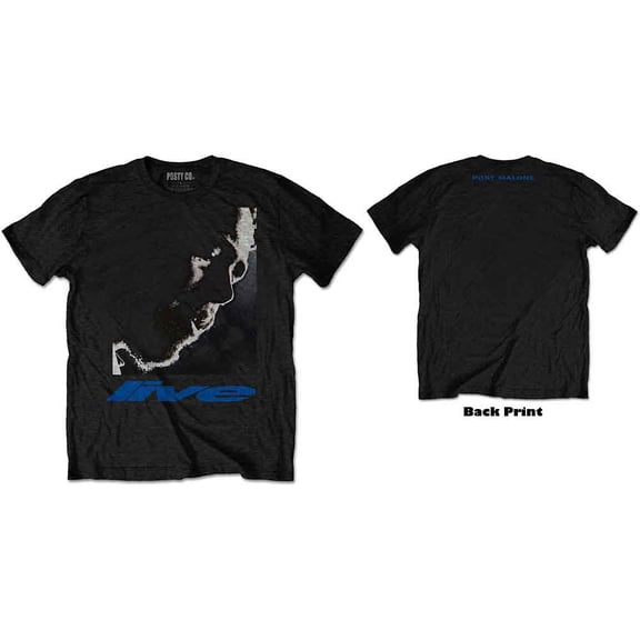 Post Malone Unisex T-Shirt HT Live Close-Up (Black) (Back Print)