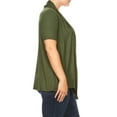 thumbnail image 2 of MOA Collection Women's Casual Open Front Short Sleeve Cardigan, 2 of 5
