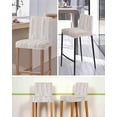 thumbnail image 5 of Beige Bar Stool Covers Set of 4, Farmhouse Simple Abstract Striped Wooden Grain Stretch Washable Bar Chair Covers with Backs, Removable Pub Counter Height Chair Cover for Kitchen Dining Room Cafe, 5 of 7