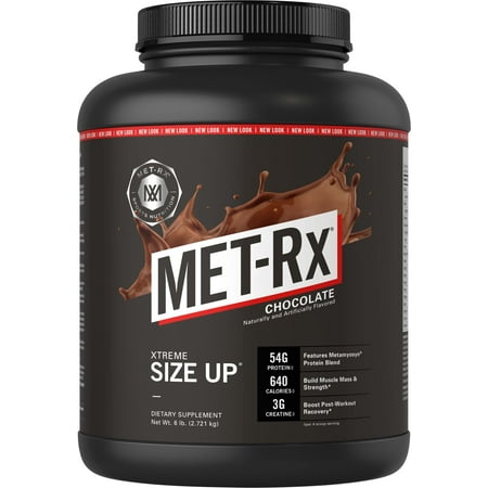 Massive Whey Gainer - MET-Rx Xtreme Size Up Protein Powder, Chocolate, 60g Protein, 6 Lb