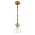 thumbnail image 2 of Crystorama Voss 1 Light Luxe Gold Mini Pendant - 5.75"W x 9"H x 5.75"D, 2 of 13
