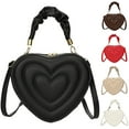 thumbnail image 3 of MUSOIE Heart Shape Satchel Crossbody Purse for women Zip Around Shoulder Bag Vegan Leather Handbags, 3 of 7