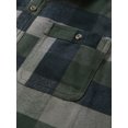 thumbnail image 4 of Ma Croix Mens Casual Plaid Flannel Button Up Long Sleeve Collared Shirt, 4 of 7