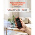 thumbnail image 2 of VEVOR Radon Detector, 3.3Bq to 37kBq/m³ Measurement Range, Battery Powered Air Quality & Humidity Monitor, CO2 VOC Portable Radon Meter, 45-Day Long Battery Life, Wall-mounted, Easy to Use, for Home, 2 of 9