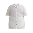 thumbnail image 4 of Celebrity Pink Women’s Crochet Coverup Shirt, Sizes XS-XXL, 4 of 4