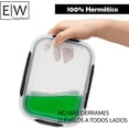 thumbnail image 3 of JUEGO DE RECIPIENTES DE VIDRIO HERMÉTICO, CONTENEDORES Para Alimentos con Tapas Cierre Fácil, Refractarios para Cocina, Horno, Refrigerador Congelador (JUEGO 10 RECIPIENTES (20 PZ)), 3 of 21