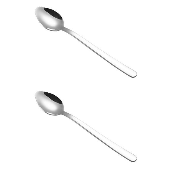 Set of 2 Kitchen Accessories Grapefruit Spoons Stainless Steel