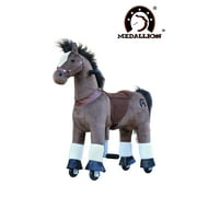 Medallion Ride On Toy Horse Chocolate Horse - Small Size