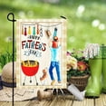 thumbnail image 3 of Happy Fathers Day Best Dad Double Sided House Flag Garden Banner 28" x 40", Father BBQ Lovely Dog Hat Sunglasses Men Tie Garden Flags for Anniversary Yard Outdoor Decoration, 3 of 6