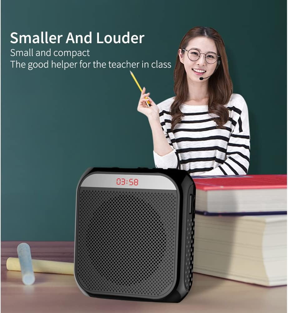Portable Amplifier, Rechargeable Teacher Microphone, MiNi Amplifier System, Classroom Microphone, Tour Guide, Yoga Outdoor