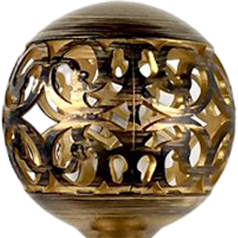 UFURMATE 4Pcs Gold Plastic Curtain Finials - Dome Design, Fits 28mm/1.1" Diameter Rods