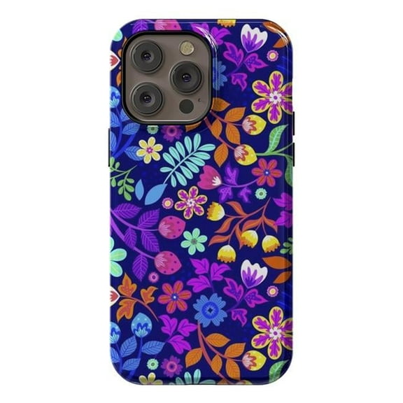 ArtsCase AC-02219450 StrongFit Designer Cases for iPhone 14 Pro Max, Blue - Cute Flowers I