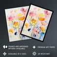 thumbnail image 2 of Delicate Wildflowers Pastel Watercolour Flowers Artwork Framed Wall Art Print A4, 2 of 5