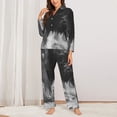 thumbnail image 2 of Daiia Heroic Lion Encounter for Women's Long-Sleeved Pajama Set – Soft & Comfortable Sleepwear Button-Up Pajamas Cozy Lounge Wear-Medium, 2 of 7