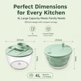 thumbnail image 2 of Large Capacity Multi-Function Salad Spinner with Slicer, One-Hand Pump Lettuce Spinner with Quick Stop Button, for Efficient Food Washing and Drying (White), 2 of 7