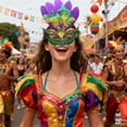thumbnail image 4 of Masque Élégant Demi-il pour Fête de Carnaval Accessoire de Performance sur Scène, 4 of 6