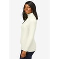 thumbnail image 3 of Jessica London Women's Plus Size Ribbed Cotton Turtleneck Sweater, 3 of 6