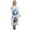 thumbnail image 6 of Bimba Women's Coverup Beach Dress Floral Satin Long Kaftan Designer Caftan-14, 6 of 8