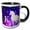 Black/White, variant on 3drose, Letter K Monogram Unicorn Purple Space Stars Personalized Initial K, 11oz Two-tone Green Mug