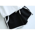 thumbnail image 5 of Ensemble Deux Pièces pour Femmes Manches Courtes Col Rond T-Shirt et Shorts, 5 of 5