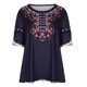 thumbnail image 4 of Moda mujer verano sexy cuello redondo impreso regular mujeres manga corta top Fridja zx2860, 4 of 5