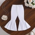thumbnail image 6 of JCCXIN Girls Flare Pants Baggy Bow Elastic Waist Stretch Pants Outdoor Playwear Summer Casual Everyday Wear Soft Street Bottoms,White,5-6 Years, 6 of 9
