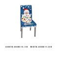 thumbnail image 2 of Cubierta de silla temática navideña Hogar Restaurante Silla de comedor Tela estampada Adorno navideño, Azul, Papá Noel Noticed HA9099-01B, 2 of 7