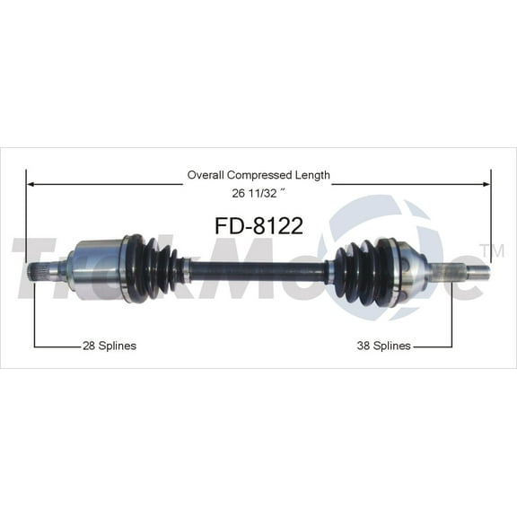 CV Axle Shaft Fits select: 2005-2007 FORD FIVE HUNDRED, 2005-2007 MERCURY MONTEGO