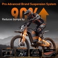 thumbnail image 6 of 25" 6000W Peak Electric Dirt Bike for Adults & Teens, 60V 35Ah Long Range Battery Electric Motorcycle, Max.43mph & 120 Miles, LCD with NFC Unlock, Full Suspension, off-road E-Bike UL2849 Green, 6 of 12