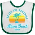 thumbnail image 3 of Inktastic Summer Enjoy the Sunshine Miami Beach Florida in Blue Boys or Girls Baby Bib, 3 of 4