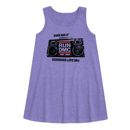 

Run DMC - Rockbox 12 In Live - Toddler and Youth Girls A-line Dress