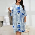 thumbnail image 2 of Santorini, Greece Sleepshirts For Sleeping Travels Loose Sleepdress Pajama Dress Soft Nightdress Sleepwear, 2 of 7